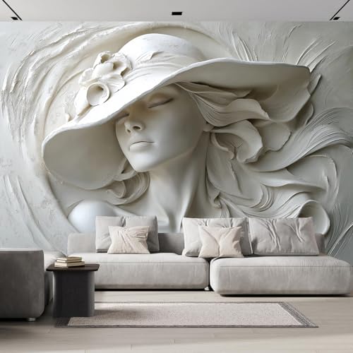 3D Relief Tapete Wandbild 3D Fototapete Frau Mit Hut Wandtapete Foto für Modernes Design der Fernseh Hintergrund Wand-Kunst-Deko 150×105cm 3D Relief Tapete Wandbild 3D Fototapete Frau Mit Hut Wandtapete Foto für Modernes Design der Fernseh Hintergrund Wand-Kunst-Deko 150×105cm von ANALTIRCE