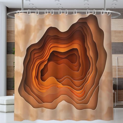 Duschvorhang 200x200cm Wüstenhöhle Textur Natürliche Felstextur,Beschwerter Waschbar Polyester Antischimmel Wasserabweisend Stoff Badevorhänge mit 12 Ösen und Duschvorhangringe für Badezimmer von ANALTIRCE