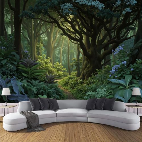 Farne Wald Vlies Fototapete Wohnzimmer 150×105cm(W×H), Natur Pflanzen Tapete Wanddeko Wandtapete Wallpaper Dekoration, Schlafzimmer Restaurant Cafe Büro Flur von ANALTIRCE