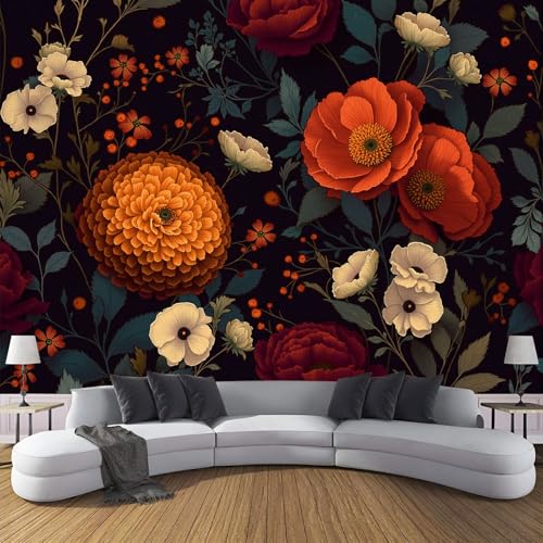 Fototapete 3D Effekt Wildblumen Tapete Elegant Blumen Gänseblümchen Tapeten Vliestapete Modern Wandtapete Wohnzimmer Wanddeko Motivtapeten 150×105cm(W×H) von ANALTIRCE