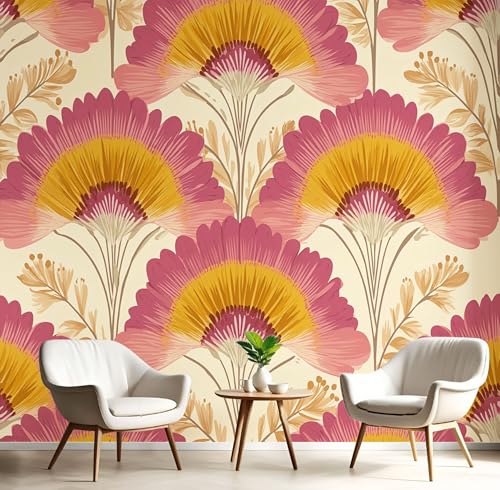 Fototapete Abstrakte Sonnenblume Motivtapeten Tapete Blütenblätter Pflanzen Tapeten Vliestapete Modern Wandtapete Wohnzimmer Schlafzimmer Tapete Wanddeko 150×105cm(W×H) von ANALTIRCE