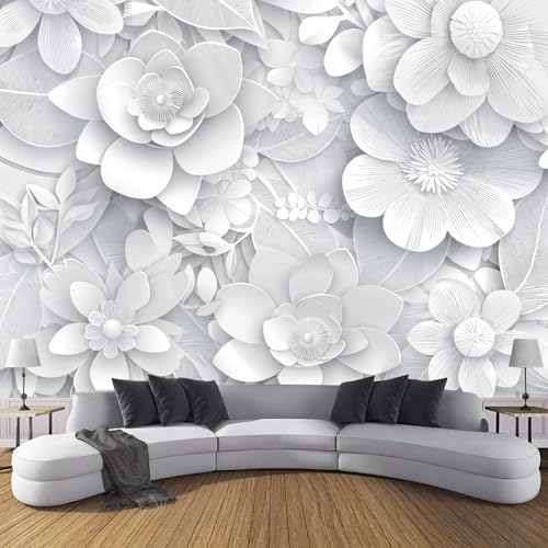 Wandtapete Abstrakte Blütenblätter Blätter Fototapeten 150×105cm(W×H) fototapete Landschaft Blumen Vlies wand wandbild 3D modern ohne Klebstoffrückseite, ideal für Wohnzimmerwand von ANALTIRCE
