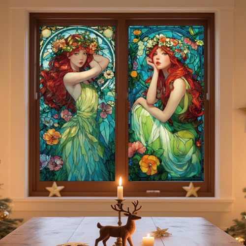 ANATTASOUL Fensterbilder Doppelseitig Mädchen Und Blumen Fensterdeko Wiederverwendbar Fenstersticker Blickdichter Fenster Aufkleber Deko Herbst Winter für Wohnzimmer Badezimmer ANATTASOUL Fensterbilder Doppelseitig Mädchen Und Blumen Fensterdeko Wiederverwendbar Fenstersticker Blickdichter Fenster Aufkleber Deko Herbst Winter für Wohnzimmer Badezimmer von ANATTASOUL