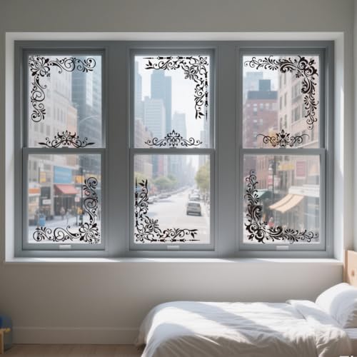 ANATTASOUL Fensterbilder Doppelseitig Retro-Muster Ecke Fensterdeko Wiederverwendbar Fenstersticker Selbstklebend Fenster Aufkleber Deko Frühling Sommer für Kinderzimmer Badezimmer ANATTASOUL Fensterbilder Doppelseitig Retro-Muster Ecke Fensterdeko Wiederverwendbar Fenstersticker Selbstklebend Fenster Aufkleber Deko Frühling Sommer für Kinderzimmer Badezimmer von ANATTASOUL