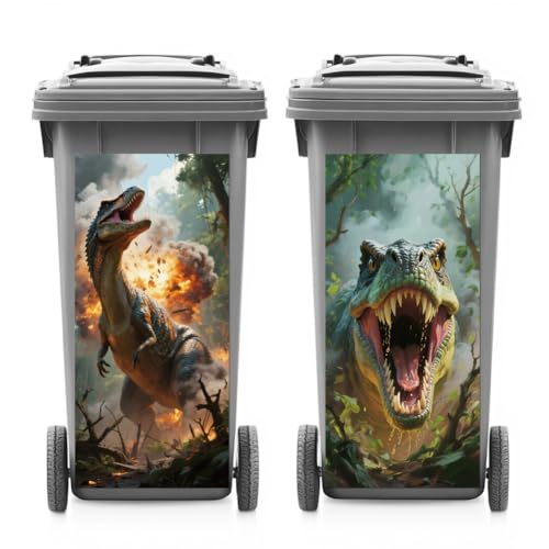 ANATTASOUL Mülleimer Aufkleber, 2 Blätter Mülltonnen Aufkleber Dinosaurier und Wald Selbstklebend Aufkleber für Mülltonnen Mülleimer Aufkleber für Behälter, Kühlschrank, Haus, Wanddekoration ANATTASOUL Mülleimer Aufkleber, 2 Blätter Mülltonnen Aufkleber Dinosaurier und Wald Selbstklebend Aufkleber für Mülltonnen Mülleimer Aufkleber für Behälter, Kühlschrank, Haus, Wanddekoration von ANATTASOUL