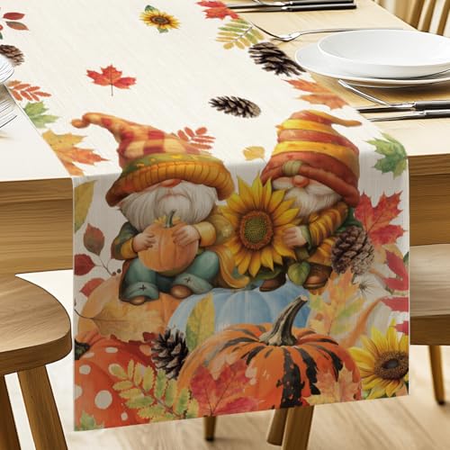 ANATTASOUL Tischläufer Zwerg und Laub, Saisonnal Sommer Küche Tisch Dekoration Drinnen Urlaub Party Dekor 33x183 cm ANATTASOUL Tischläufer Zwerg und Laub, Saisonnal Sommer Küche Tisch Dekoration Drinnen Urlaub Party Dekor 33x183 cm von ANATTASOUL