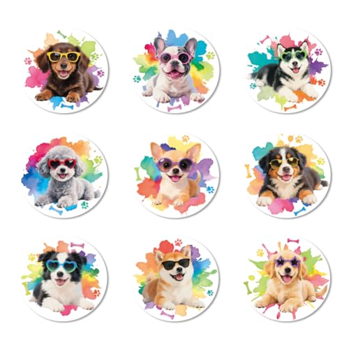 ANATTASOUL Untersetzer Holz Rund, 9 Stück Aquarell-Welpe Holzuntersetzer Wiederverwendbare Holz Rund Untersetzer, Tasse Coaster Mat für Zuhause Büro und Bar Tischdeko Sommer ANATTASOUL Untersetzer Holz Rund, 9 Stück Aquarell-Welpe Holzuntersetzer Wiederverwendbare Holz Rund Untersetzer, Tasse Coaster Mat für Zuhause Büro und Bar Tischdeko Sommer von ANATTASOUL