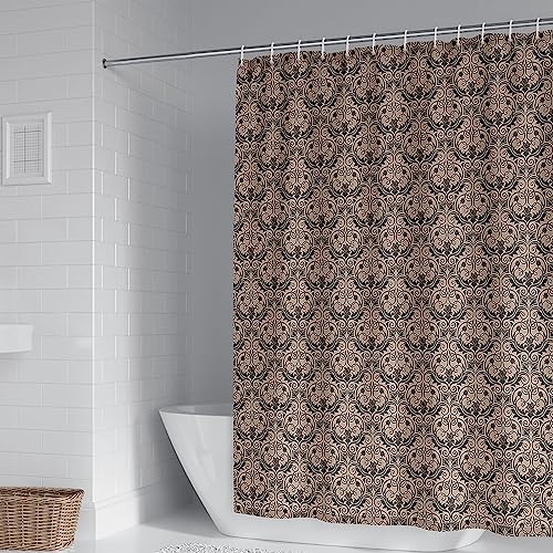 ANAZOZ Duschvorhang 150x180, Badvorhang Anti-Schimmel Waschbar Duschgardine Polyester Retro-Blumenmuster von ANAZOZ