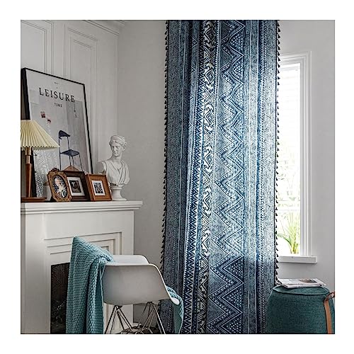 ANAZOZ Gardinen Transparent mit Kräuselband 2er Set, Voile Vorhänge Fenster Modern Baumwolle 150x240cm Böhmisches Geometrisches Muster ANAZOZ Gardinen Transparent mit Kräuselband 2er Set, Voile Vorhänge Fenster Modern Baumwolle 150x240cm Böhmisches Geometrisches Muster von ANAZOZ