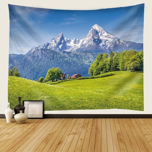 ANAZOZ Wandbehang mit Motiv 150x130cm, Wandtuch Baum und Schneeberg für Schlafzimmer Rechteckig Art Deco Wandtücher Polyester ANAZOZ Wandbehang mit Motiv 150x130cm, Wandtuch Baum und Schneeberg für Schlafzimmer Rechteckig Art Deco Wandtücher Polyester von ANAZOZ