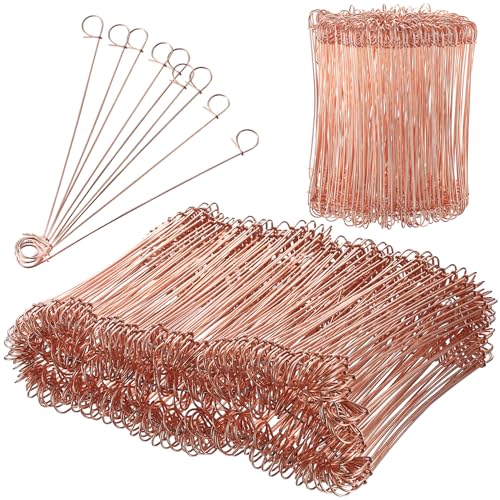 250 Stk Rödeldraht, 1,0mm x 140mm Betonbindedraht mit Ösendraht, verkupferter Bindedraht Drilldraht Drahtschlaufen, für Drillapparat Rödelzange, als Floristendraht & Blumendraht von ANBEEISS
