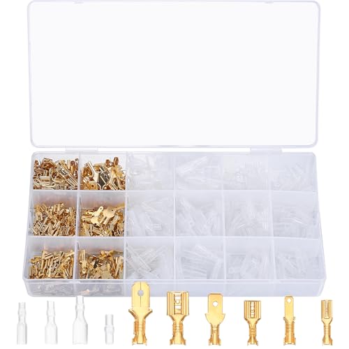600-Stücke des Kabel-Patch-Kits, einschließlich 300-Flachstecker-Steckdosen-Kits und 300-Isolierungsschutzkits, 2.8mm 4.8mm 6.3mm männliche und weibliche Kabelverbinder-Flachstecker-Crimpverbinder 600-Stücke des Kabel-Patch-Kits, einschließlich 300-Flachstecker-Steckdosen-Kits und 300-Isolierungsschutzkits, 2.8mm 4.8mm 6.3mm männliche und weibliche Kabelverbinder-Flachstecker-Crimpverbinder von ANBEEISS