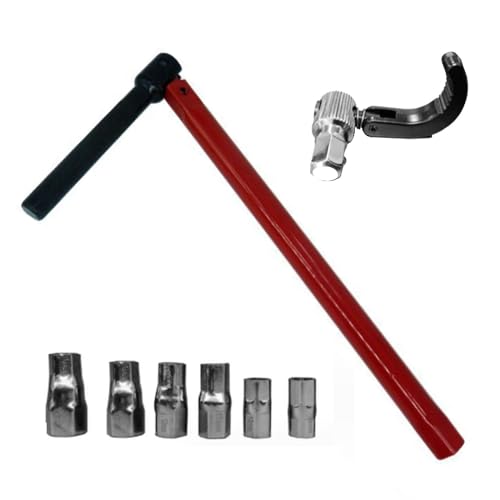 Standhahnmutterschlüssel, Standhahnschlüssel, Wasserhahn Montagewerkzeug, Schraubenschlüssel Rohrschlüssel Wasserhahn Reparatur Spülenschlüssel (9-17mm, Roter) von ANBOO