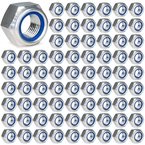 100 x Muttern M5, M5 Muttern Edelstahl, Selbstsichernde Muttern, M5 Muttern Selbstsichernd, Selbstsichernde, Muttern Edelstahl (100) von ANBOO