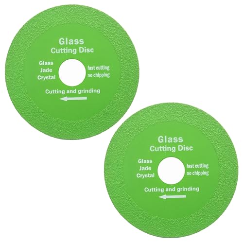 2 Stück Glas Schneiden Trennscheiben 100, Flexscheiben Glasschneidescheibe, Schleifen, 100 X 15 X 22.23mm Cutting Disc, Winkelschleifer Scheiben für Dickes Keramik Marmor Schneiden von ANBOO