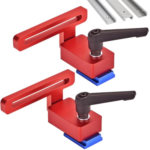 2 Stück Legierung Gehrung Spurstopper, Führungsschiene Stop, T-Nuten-Gehrungsschiene Stop, Legierung Gehrung Spurstopper, Für Holzbearbeitungswerkbank, T-Schienen von ANBOO
