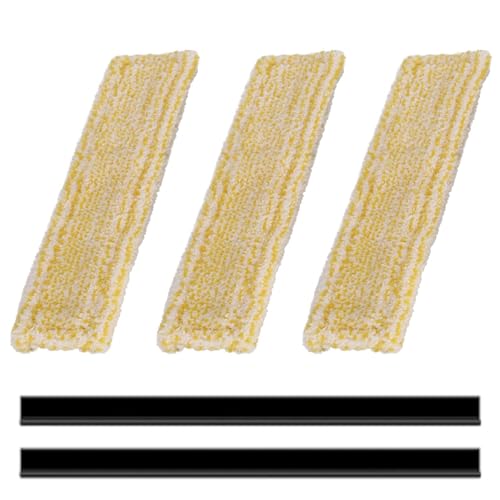 5 Stück Ersatzpads für Kärcher Fenstersauger und Gummilippe, Fenstersauger Zubehör für Karcher, Fensterreiniger Ersatzteile für Kärcher WV2 WV5 WV6 Plus Premium WV (Gelb) von ANBOO