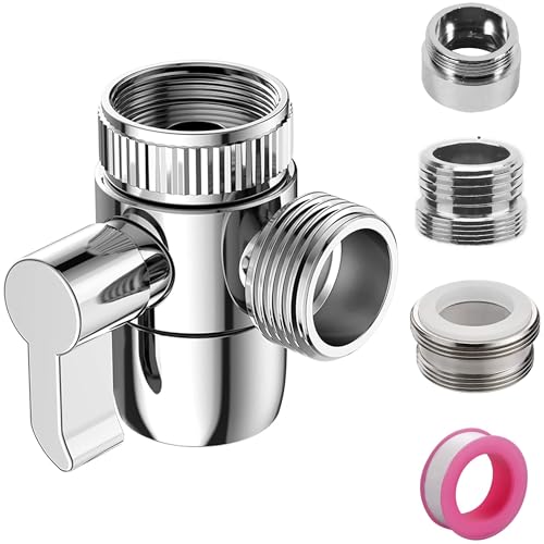 3 Wege Wasserhähn Umschaltventil, 3 Wege Wasserhahn Umschaltventil Adapter Umschaltventil mit Adapter für M22 M24 G1/2 Wasserhähn von ANBOO