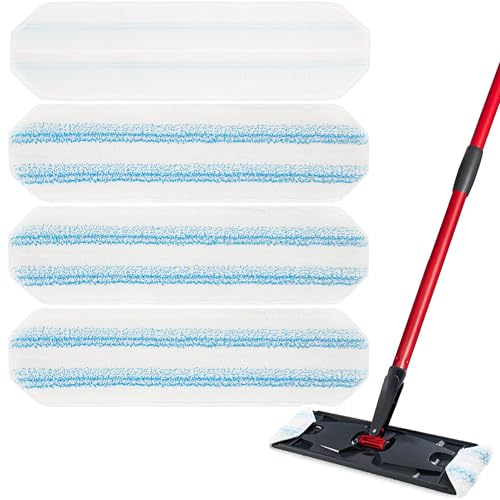 4 STK Mikrofaser Wischpads Ersatz für H2Pro Bodenwischer, Ersatzbezug Kompatibel mit Vileda H2Pro und O-Cedar, Waschbar & Wiederverwendbar, für Fliesen Laminat Hartböden 4 STK Mikrofaser Wischpads Ersatz für H2Pro Bodenwischer, Ersatzbezug Kompatibel mit Vileda H2Pro und O-Cedar, Waschbar & Wiederverwendbar, für Fliesen Laminat Hartböden von ANBOO