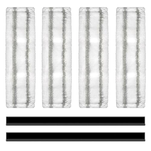 6 Stück Ersatzpads für Kärcher Fenstersauger und Gummilippe, Fenstersauger Zubehör für Karcher, Fensterreiniger Ersatzteile für Kärcher WV2 WV5 WV6 Plus Premium WV (Streifen) von ANBOO
