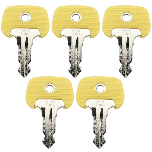 5 Stk Ersatz-Zündschlüssel 701 gelber Schlüssel Stapler Schlüssel für Jungheinrich Gabelstapler Ant Stapler BT Komatsu Tcm Mic 28520480 von ANBOO