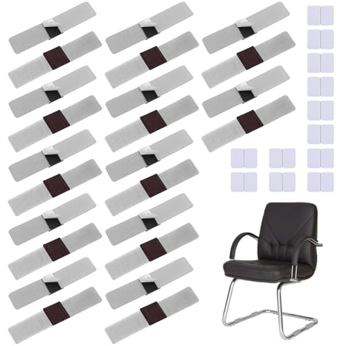 ANBOO 32 Stück Filzgleiter Selbstklebend, Möbel-Filz-Pads mit Klettverschluss, Bodenschoner für Stühle, Möbel Filzgleiter mit Klettverschluss, Stuhlgleiter Freischwinger, Filzgleiter für Stühlerutschf von ANBOO
