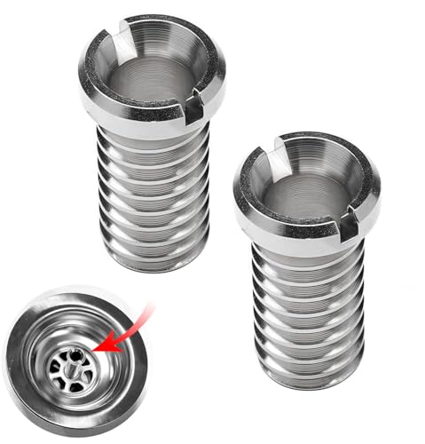 ANBOO 2 Stück Hohle Küchenspülen Korbschraube M12 × 25mm 304 Edelstahl, Schraubdicke Entwässerungsfilterschraube 304 Edelstahl Abfallschraube, Spülenfilter robuste Entwässerungsfilterschraube ﻿ von ANBOO