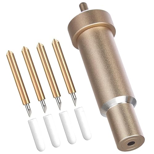 Premium Feinschnittklinge + Gehäuse, Ersatzklingen Kompatibel mit Cricut Explore Air/Air 2/Maker 3 (2 Cricut Messer), Gold von ANBOO