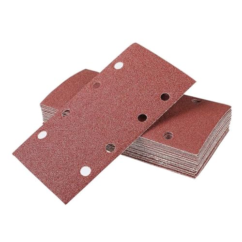 Schleifpapier Schwingschleifer, 35 Stück Schleifpapier 93x185 mm Klett Schleifstreifen 8 Löcher Sandpapier mit Klett 40 60 80 120 240 Körnung für Zubehör Schwingschleifer Multischleifer von ANBOWEI