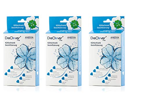 ANCEVIA® - Kleeblatt DisClover Fridge 2er Set + 1 Gratis - Bakterien-Killer für Kühlschrank - Weltneuheit - Luftentkeimer - Verlängert Frische - Einfache Anwendung - Made in Germany von ANCEVIA