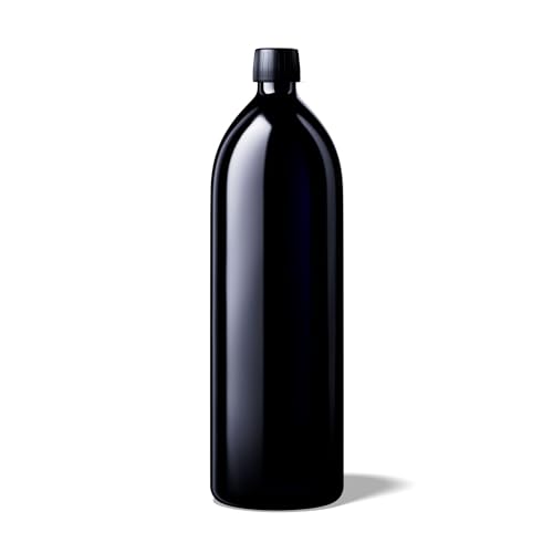 ANCEVIA MIRON VIOLETTGLAS - Wasserflaschen Aquarius 1000 ml inkl. Verschluss, besserer UV-Schutz als Braunglas! - aqua bottle - MG10714 von ANCEVIA
