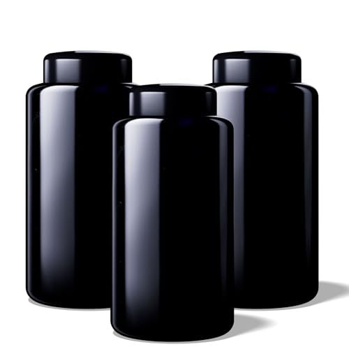 ANCEVIA MIRON Carina 3x300ml Weithalsdosen - SM140010-204 inkl. Deckel und Versiegelung - TSC00A1C012-001 UV-Glas, luftdicht, geruchsneutral, Aufbewahrungsbehälter, UV-Schutz, Vorratsdose von ANCEVIA
