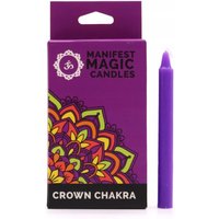 Set mit 12 Kerzen für Rituale und Meditationen am Kronenchakra (lila). von ANCIENT WISDOM