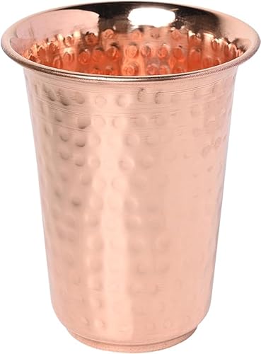 ANCIENTIMPEX Saftiger Trinkbecher aus reinem Kupfer, gehämmert, ohne Lackierung, ungefüttert und unbeschichtet – 300 ml, für Ayurveda-Gesundheitsvorteile von ANCIENTIMPEX