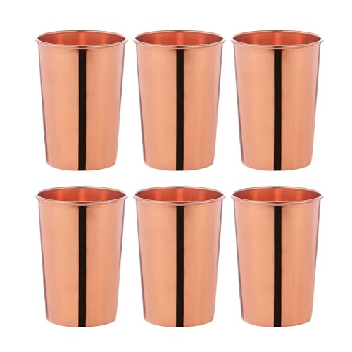 AncientImpex Set mit 6 reinem Kupfer-Bechern, Fassungsvermögen: 350 ml AncientImpex Set mit 6 reinem Kupfer-Bechern, Fassungsvermögen: 350 ml von ANCIENTIMPEX