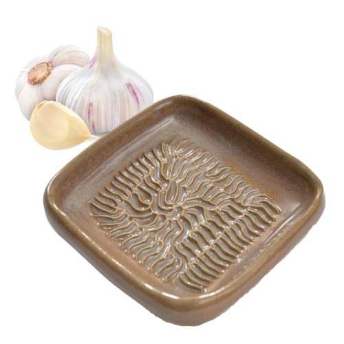 ANCKERAMIC® ORIGINAL Knoblauch Ingwer Muskat Keramikreibe aus FINNLAND-Nussbaum von ANCKERAMIC