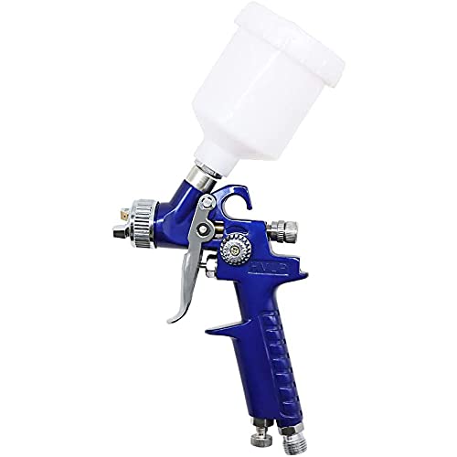 ANCLLO 1,0 mm Mini HVLP Air Spray Gun Airbrush Kit Touch Up Paint Sprayer Schwerkraftzufuhr Air Brush Set Auto Painting für Spot Repair von ANCLLO