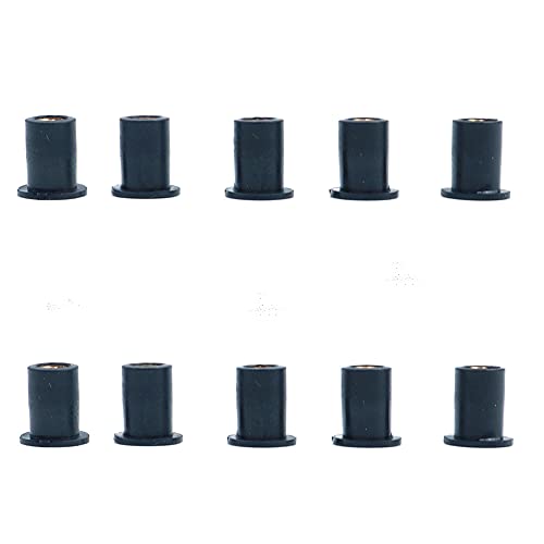 ANCLLO 10PCS M5 Brunnenmuttern Verkleidungsbefestigungen Windschutzscheibe Motorradzubehör Schrauben Gummi- und Stahlteile Windschutzscheibenmuttern von ANCLLO