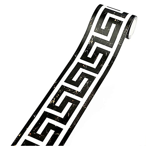 ANCLLO 2 Rollen Tapetenbordüre, Selbstklebende Aufkleber, Dekoration für Wohnzimmer, Küche, Badezimmer, 10 x 500 cm (# 3) von ANCLLO