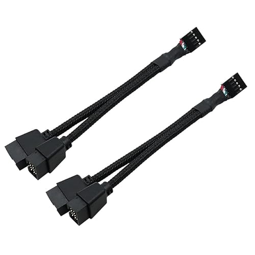 ANCLLO 2 STÜCKE Motherboard USB Splitter 9Pin USB 2.0 Header Splitter 1 zu 2 Motherboard USB Header Kabel von ANCLLO