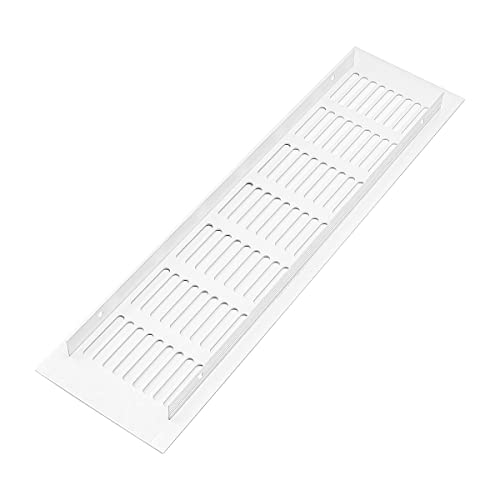 ANCLLO 4 STÜCKE Lüftungsgitter Aluminium Kleiderschrank Lüftungsgitter für Schränke Schuhschränke Wohnmobil Badezimmer Küche (8 x 30 cm) von ANCLLO