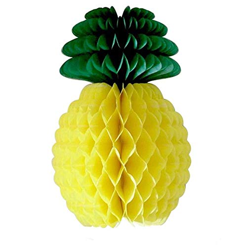 ANCLLO 5 Stück Ananas Papier Wabenbälle Obst Dekoration Papierbälle Tropische Sommerparty Papier Tischdekoration Dekoration von ANCLLO