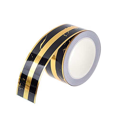 ANCLLO 5 m schwarz gold selbstklebend Fliesenaufkleber wasserdicht Fliesenaufkleber Bodenleiste Schönheit Nähen Aufkleber Heimdekoration ANCLLO 5 m schwarz gold selbstklebend Fliesenaufkleber wasserdicht Fliesenaufkleber Bodenleiste Schönheit Nähen Aufkleber Heimdekoration von ANCLLO
