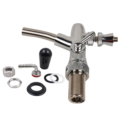 ANCLLO Bierhahn Einstellbarer Bierhahn Chrom G5/8 Gewinde für Restaurants Hausbar von ANCLLO