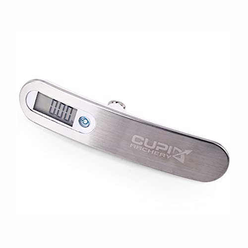 ANCLLO Digitale Bogenwaage Recurvebogen Compoundbogen Jagdwaage Gepäckwaage mit LCD-Display 110 Lbs (Silber) von ANCLLO
