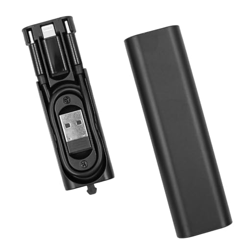 ANCLLO Multifunktionales Kabel-Stick-USB-Adapter-Set mit USB-C-Kabel + Typ A + Micro-USB-Kabel-Konverter, Datenübertragungs-Aufbewahrungsbox zum Aufladen auf Reisen von ANCLLO
