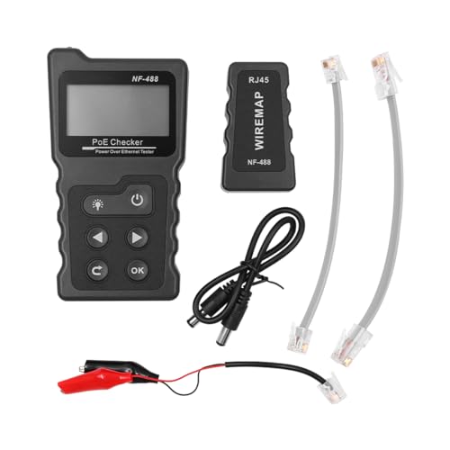 ANCLLO Netzwerktester Ethernet-Tester Rj45-Tester mit LCD-Display zur automatischen Identifizierung des POE-Spannungslastschleifenleistungstests ANCLLO Netzwerktester Ethernet-Tester Rj45-Tester mit LCD-Display zur automatischen Identifizierung des POE-Spannungslastschleifenleistungstests von ANCLLO
