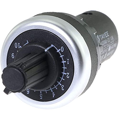 ANCLLO LA42DWQ-22 5K Ohm Frequenzwandler IP65 VSD VFD Metall Potentiometer 22mm Rotary Drehbar Manuell 1-Weg Schraubklemme Panel Montage 1 stück von ANCLLO