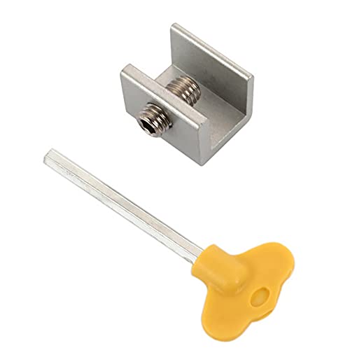 ANCLLO Schiebefenster Schlösser 5 Stück Schiebetür Schloss Verstellbar Aluminium Legierung Fenster Schloss Türrahmem Sicherheitsschlösser Fensterschloss Sicherheitsschloss mit Schlüssel von ANCLLO