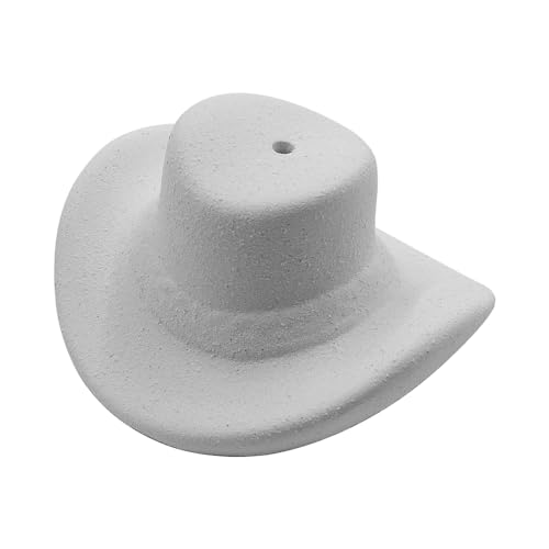 ANCLLO Weißer Keramik-Räucherstäbchenhalter mit Cowboyhut-Design, Ständerbrenner, Western-Dekoration für Heimdekoration, Räucherstäbchenhalter von ANCLLO
